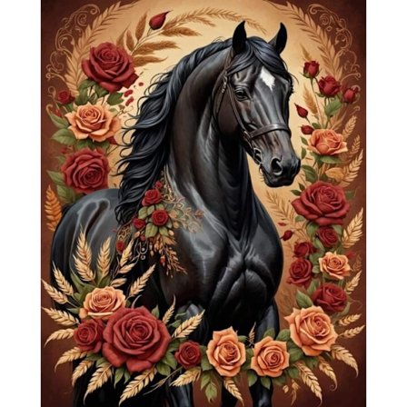 Svart Häst Affisch A4