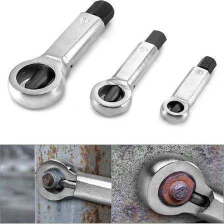 Møtrikspreder sæt Møtrikspreder værktøj til fjernelse af beskadigede møtrikker 9-12 mm 12-16 mm 16-22 mm 3 stk