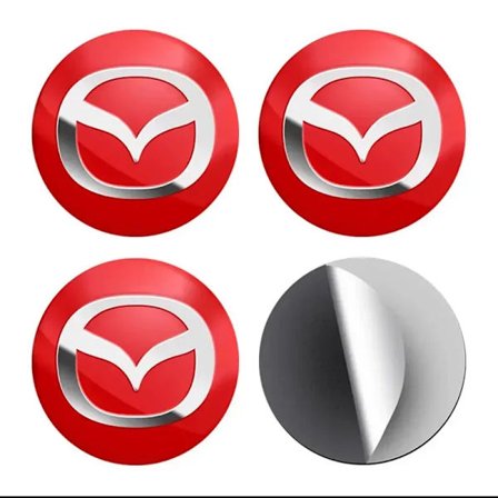 4kpl 60mm auton pyörän keskiön napakapselin vanteen suojuksen tunnusmerkkitarroja Mazda 2 3 4 5 ATENZA Axela 5 6 323 626 RX8 CX6 CX5 CX4 MX3 MX5 -