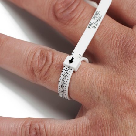 White Ring Sizer Belt – UK Ring Sizes for Men