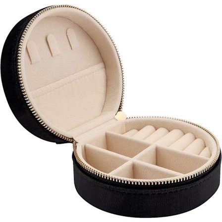 Mini rejse smykkeskrin i fløjl, smykkeskrin i fløjl