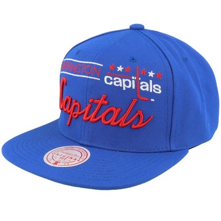 Mitchell & Ness - Washington Capitals Retro Lock Up Blue Snapback Snapback Blue Cap - NHL @ Hatstore