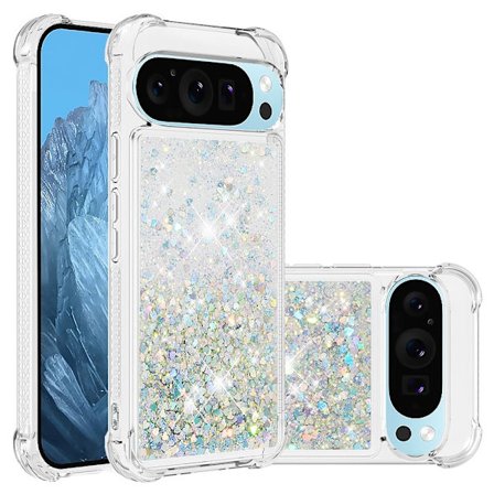 Google Pixel 10 / 10 Pro Skal Glitter Quicksand Silver