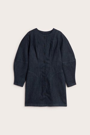 Kappahl | Jeansklänning med voluminösa ärmar Mörk denim 36 | Mörk denim