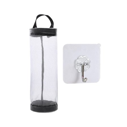 Hjem Dagligvareposeholder Veggfeste Mesh plastposedispenser T
