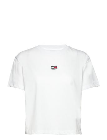 Tjw Cls Xs Badge Tee T-shirts & Tops Short-sleeved Hvit Tommy Jeans*Betinget Tilbud