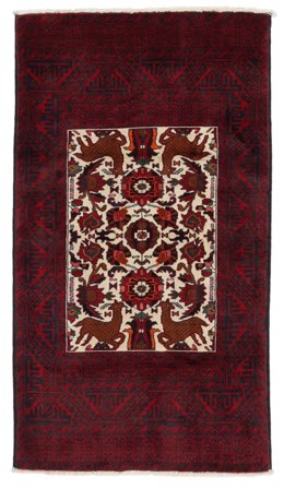 Belutsch Teppich Handgeknüpft 93X165 Persien