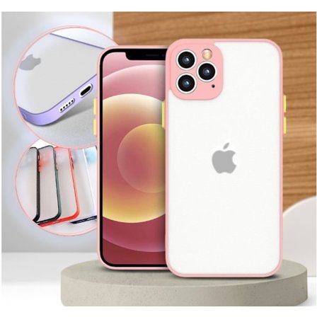 Genomskinligt Matt fodral För iphone 12/12 pro pink