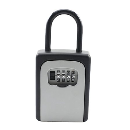 Seinälle kiinnitettävä avainkaappi kahvalla - Avainkaappi 4-numeroisella koodilla, turvallinen ulkopinta, säänkestävä, tukeva avainsäilö