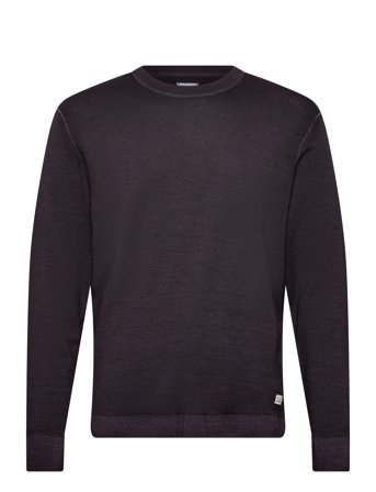 C.P. Company Merino Wool Fast Dyed Crew Neck Logo Knit - Black - L