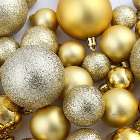Vidaxl Julgranskulor 100 Delar Set 3/4/6 Cm Guld Guld