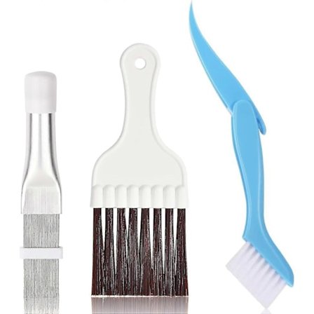 Pakke med 3 lamellkammer, lamellkam, varmepumpe, tørketrommel, rengjøringsbørste, lamellrengjøringsbørste, egnet for rengjøring av klimaanlegg, 