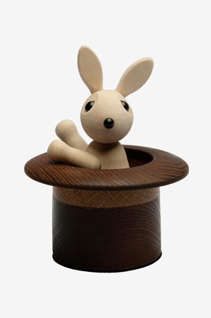 Spring Copenhagen - Tredekorasjon The Magic Hat Kanin 9,5 cm - Natur - Pynteting - Fra Homeroom