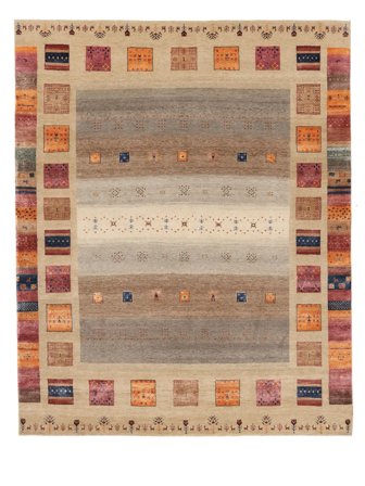 Handknuten Gabbeh Loribaft 246X305 Ullmatta Brun/Orange Stor
