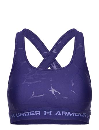 Ua Crossback Mid Emboss Lingerie Bras & Tops Sports Bras - ALL Blå Under Armour*Betinget Tilbud