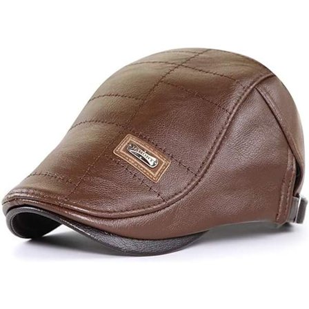 Mænds Varmt PU Læder Flade Kasket Newsboy Kasket Vintage Basker Kasket Kørsel Irsk Flade Hat Engelsk Granddad Hat