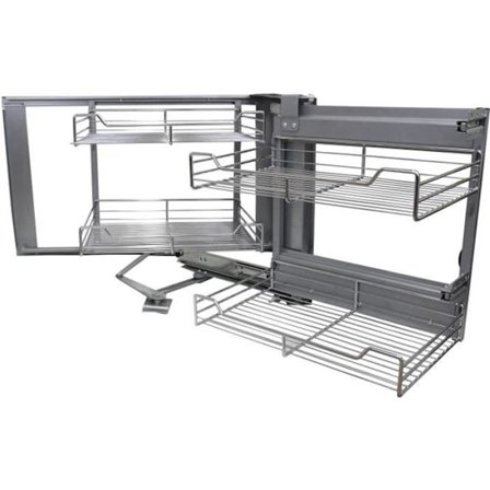 4 højre hjørne glidende metalkurve til skab eller køkkenskab mellem 90 – 100 cm