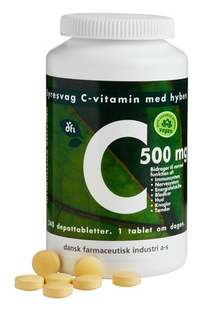 Dansk Farmaceutisk Industri C500 C-vitamin 240 tabl., Helse & Madvarer, Vitaminer, C-vitamin