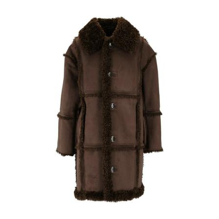 Stand Studio Faux Fur & Shearling Jakke Brun, Dame