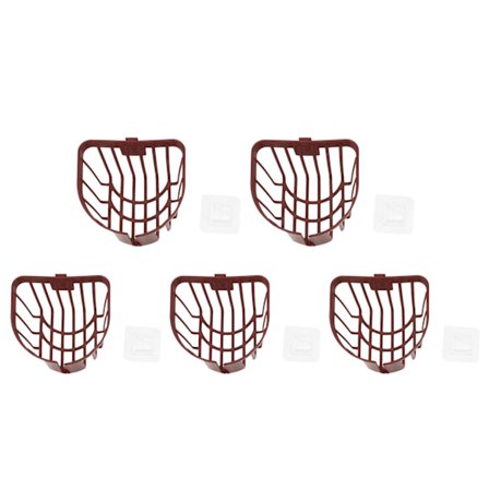 5 stk. vægmonteret selvklæbende tissueboks holder til badeværelse køkken brun