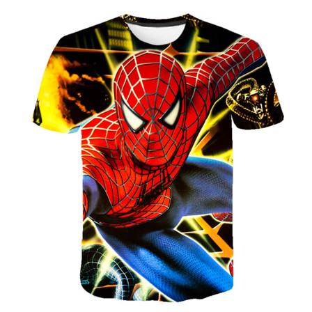 Spider-Man T-skjorte med korte ermer for gutter og jenter - Avslappet topp A 120 cm