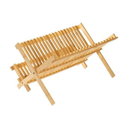 (pow yeah!)Kompakt och hopfällbart diskställ i bambuträ