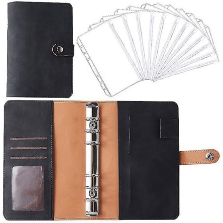 Leather Binder Budget Planner Cash Envelope Wallet System