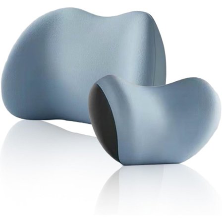 Nackkuddar för Bil, Nackstödskudde för Bil, Memory Foam Nackkudde, Avtagbar & Tvättbar Nack- och Ländryggskudde för Bil, (Blå)