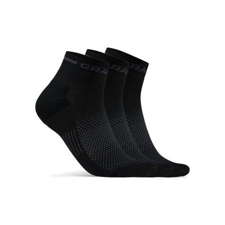 Craft Core Dry Mid Sock 3-pack Unisex workout socks Black 37/39
