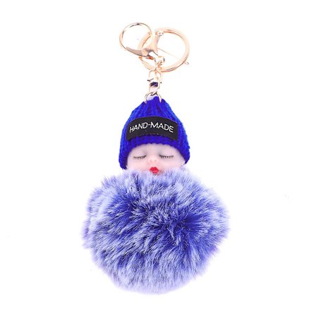 1 st. Nyckelring Sovande Bebisformad Handväska Nyckelring Legering Nyckelring Nyckelring Nyckelhållare För Kvinnor Flickor Blå