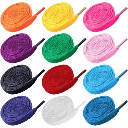 120cm 12 paria unisex-korvaavia litteitä kengännauhoja urheilukenkään