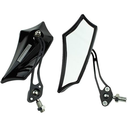 Kompatibel med sort universal motorcykel motorcykel 8 mm 10 mm bakspejl scooter ATV