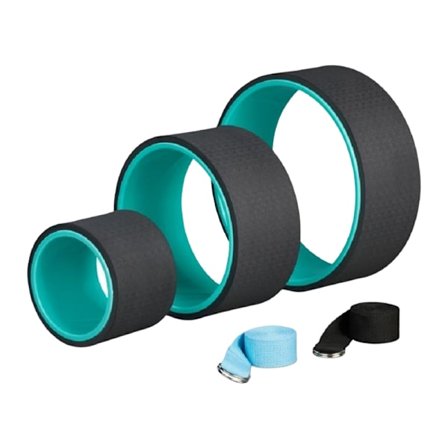 Yogahjulset om 3 med 2 yogaband