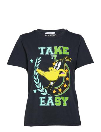 Onll Y Tunes Split T-Shirt Nn T-shirts & Tops Short-sleeved Musta ONLY