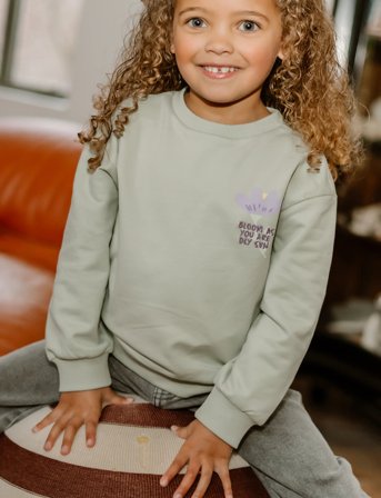 Daily 7 Sweater Backprint - Green - 128