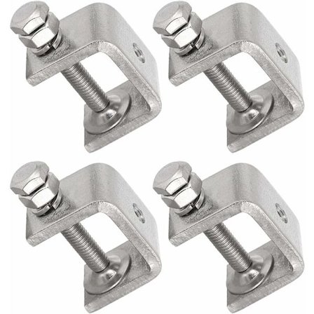 4 stk. 304 rustfri stål U-formede klemmer C-formede skruestikker træbearbejdningsklemmer kraftige C-formede klemmer med bred kæbeåbning