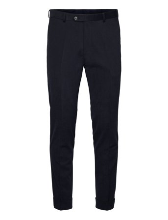 Oscar Jacobson Denz Turn Up Trousers - Navy - 56