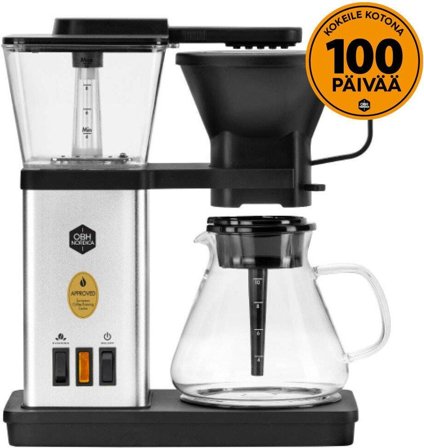 OBH Nordica Blooming 2411 kaffemaskin ECBC-sertifisert, Blooming-funksjon for fyldigere aroma, brygger 10 kopper på 5–7 minutter, 1.25L