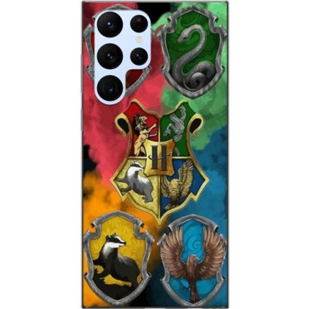 Samsung Galaxy S22 Ultra 5G Genomskinligt Skal Hogwarts Houses