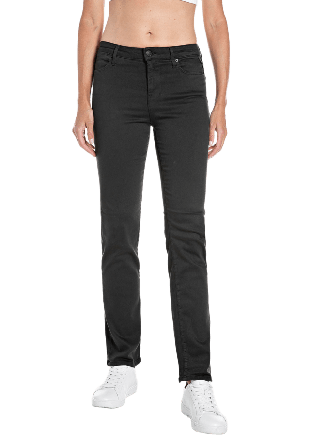 Replay Zolie Straight Leg High Waist Jeans Dam Svart W30/L30