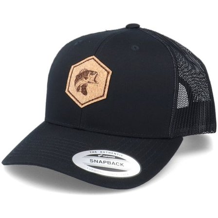Hunter - Svart trucker Keps - Bass Patch Black Trucker @ Hatstore