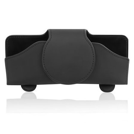 Solbrilleholder / Brilleklemme til Bil – PU-Læder med Magnet & Logo