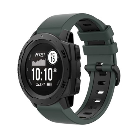 För Garmin Instinct 2 22mm silikon watch i två färger