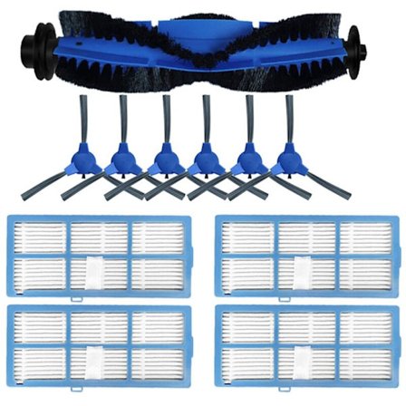 11-dels Huvud- och Sidoborste, HEPA-filter, Mopp Ersättning 1600PA D380 D382 Dammsugartillbehör