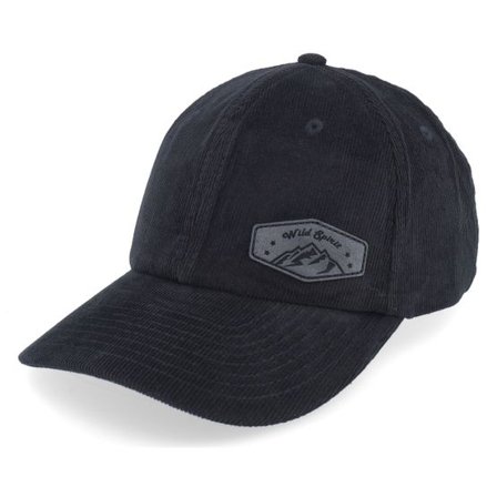 Wild Spirit - Svart unconstructed Keps - Small Mountain Black Patch Cord Black Dad Cap @ Hatstore