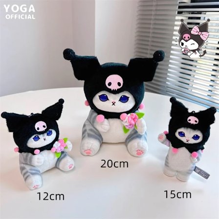 Kawaii Mofusand Sanrio Anime Harrastus Tempura Friteerat Pukeutua Min Melody Kuromi Cinnamoroll Plyysinen Nuken Ripustus Laukku Syntymäpäivälahja 15cm