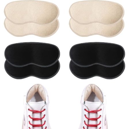 Hælgreb til børne- og damesko, 4 par bløde hælpude