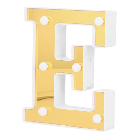 E Alfabet Bokstav Lampe Bryllup Bursdagsfest Hjem Innendørs Dekorativt Lys Varm Hvit