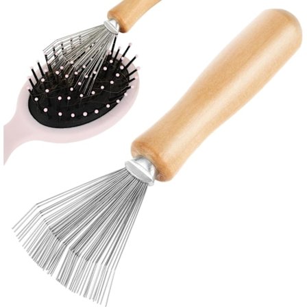 Hiusharjan puhdistustyökalu, kamman puhdistusharja haravamallinen poistaja minihiusinstrumentti hiusten, pölyn, lian ja nukan poistoon