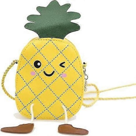 Ananas Multipurpose Cross Bag, Pigepung, Mini Taske (13*14*5 cm) (gul) -HK908